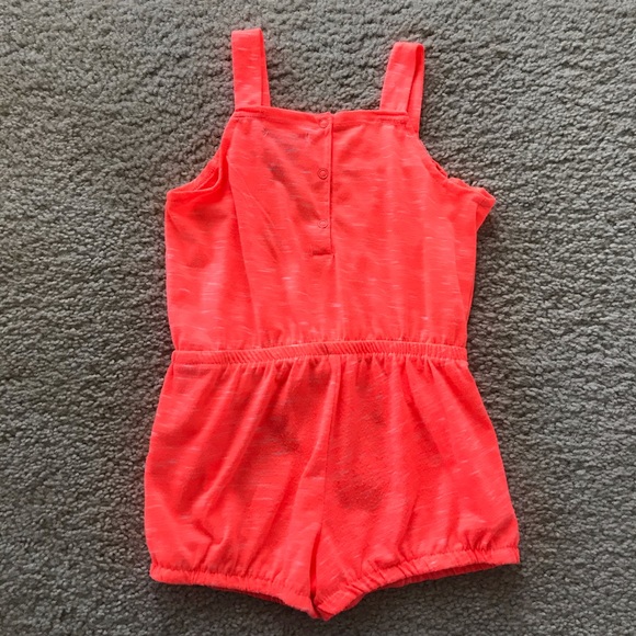 Girls Limited Too Bright Orange Romper - Picture 4 of 4
